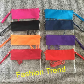 100pcs/lot Drop Shipping 8 colors mixed monogrammed approved clear PVC stadium bag good quality stadium football bag women tote
100pcs/lot Drop Shipping 8 colors mixed monogrammed approved clear PVC stadium bag good quality stadium football bag women tote