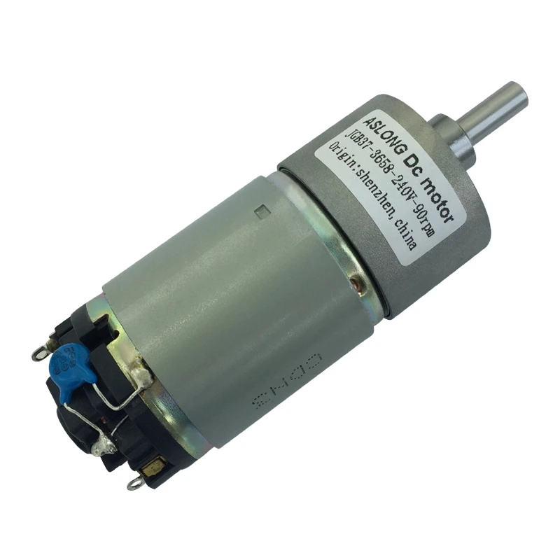 JGB37-3658D High Voltage DC Geared Motor with Capacitor Low Noise Motor 12V 24V 120V 0.8RPM-1000RPM
JGB37-3658D High Voltage DC Geared Motor with Capacitor Low Noise Motor 12V 24V 120V 0.8RPM-1000RPM