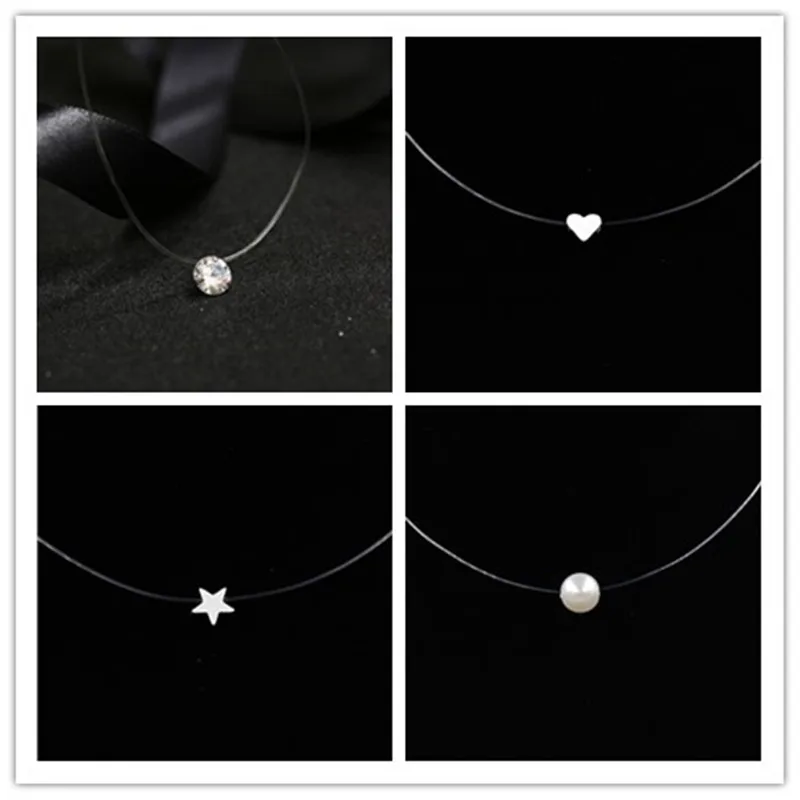 ONEVAN Women Transparent Fishing Line Necklace Invisible Chain Necklaces pendants Rhinestone Choker Gift Necklaces
ONEVAN Women Transparent Fishing Line Necklace Invisible Chain Necklaces pendants Rhinestone Choker Gift Necklaces