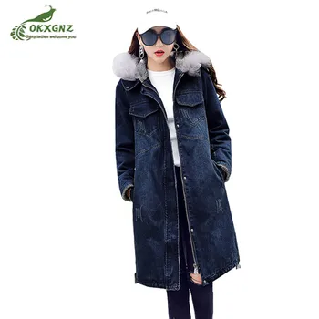 2020 Warm Winter Long Bomber Women Hooded Coat Jeans Denim Jackets Basic Ladies Windbreaker clothing Plus Size cowboy Outwear
2020 Warm Winter Long Bomber Women Hooded Coat Jeans Denim Jackets Basic Ladies Windbreaker clothing Plus Size cowboy Outwear