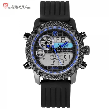 Shark Casual Sport Chronograph Mens Watches Dual Display LCD Digital Analog Clock Alarm Army Wristwatch Relogio Masculino/SH588
Shark Casual Sport Chronograph Mens Watches Dual Display LCD Digital Analog Clock Alarm Army Wristwatch Relogio Masculino/SH588