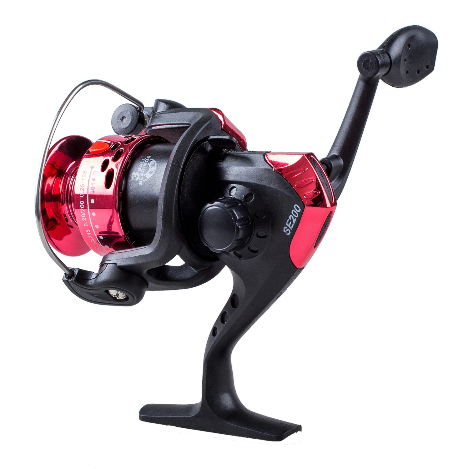 3BB Ball Bearings Left/Right Interchangeable Collapsible Handle Fishing Spinning Reel SE200 5.2:1 with High-tensile Gear (Red) 
3BB Ball Bearings Left/Right Interchangeable Collapsible Handle Fishing Spinning Reel SE200 5.2:1 with High-tensile Gear (Red)