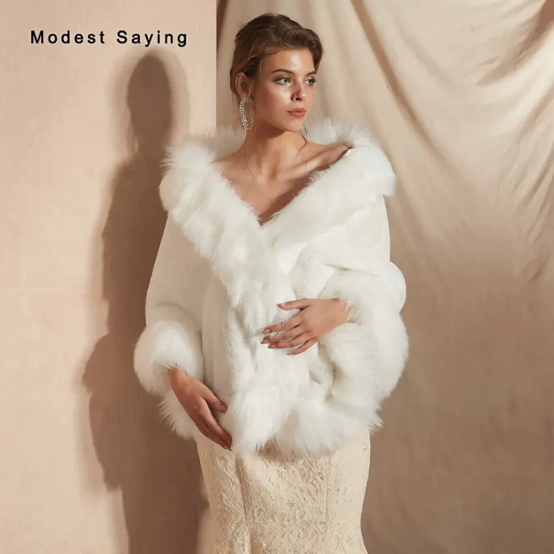 Ivory Wide Faux Fur Wedding Shrugs 2019 New Fashion Fur Bridal Shawls Formal Women Party Stole Warm Ups Wrap Wedding Accessories
Ivory Wide Faux Fur Wedding Shrugs 2019 New Fashion Fur Bridal Shawls Formal Women Party Stole Warm Ups Wrap Wedding Accessories