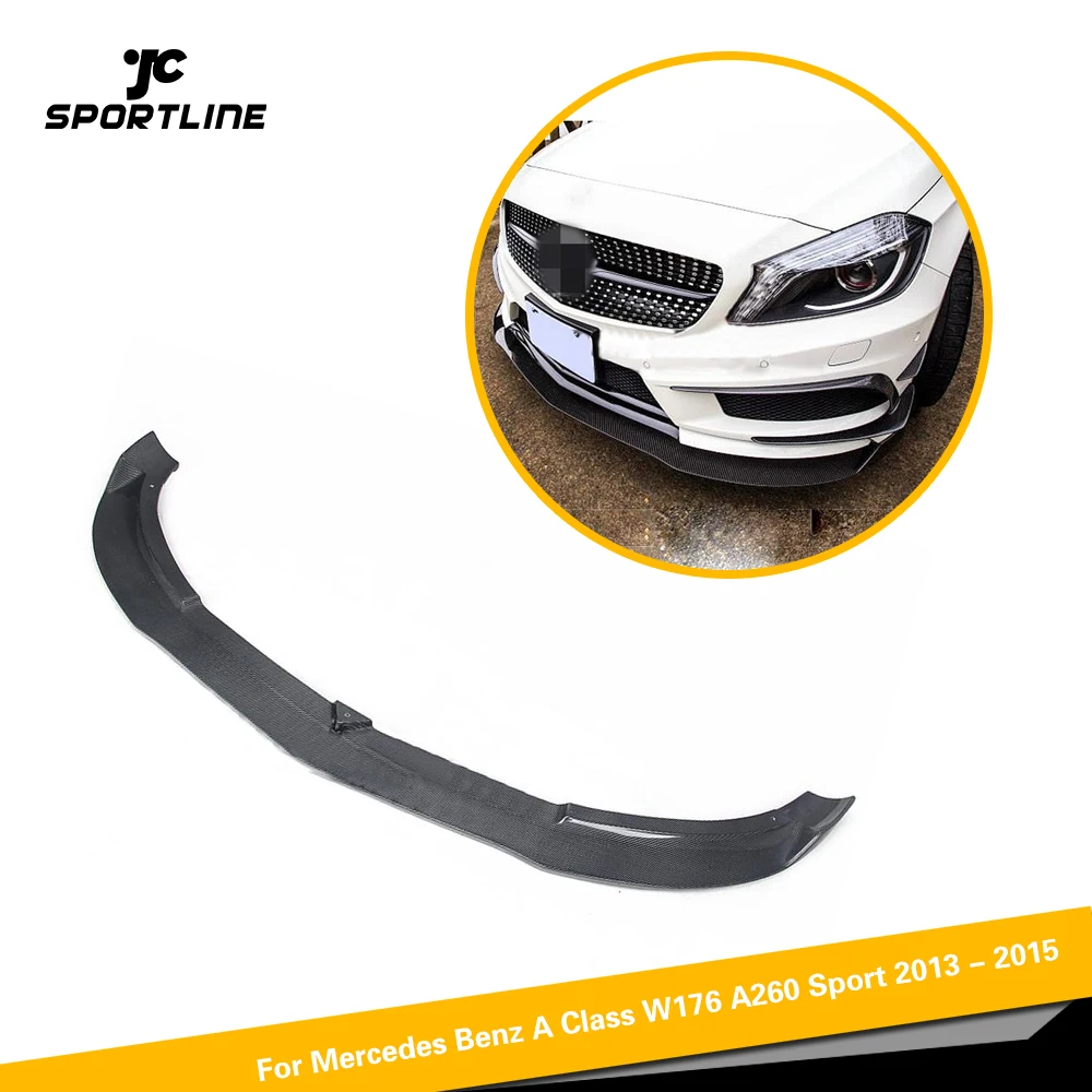 Carbon Fiber Front Bumper Lip Spoiler Splitters for Mercedes-Benz A Class A180 W176 A260 A45 AMG Sport Bumper Only 2013 - 2015 
Carbon Fiber Front Bumper Lip Spoiler Splitters for Mercedes-Benz A Class A180 W176 A260 A45 AMG Sport Bumper Only 2013 - 2015
