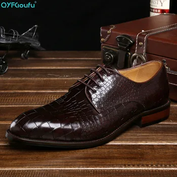 QYFCIOUFU New Luxury Designer Formal Crocodile Pattern Men Dress Shoes Genuine Leather Shoes Flats Oxfords For Wedding Business
QYFCIOUFU New Luxury Designer Formal Crocodile Pattern Men Dress Shoes Genuine Leather Shoes Flats Oxfords For Wedding Business