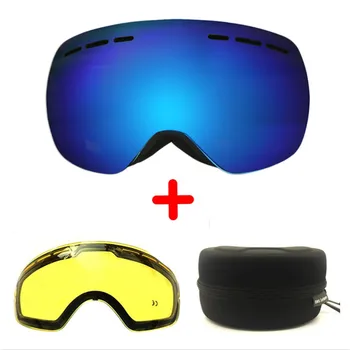 Polarized Skiing Goggles Double Layer Coated Lens UV Protection Permanent Anti-fog Spherical Mask Detachable Strap UA400+Lens
Polarized Skiing Goggles Double Layer Coated Lens UV Protection Permanent Anti-fog Spherical Mask Detachable Strap UA400+Lens
