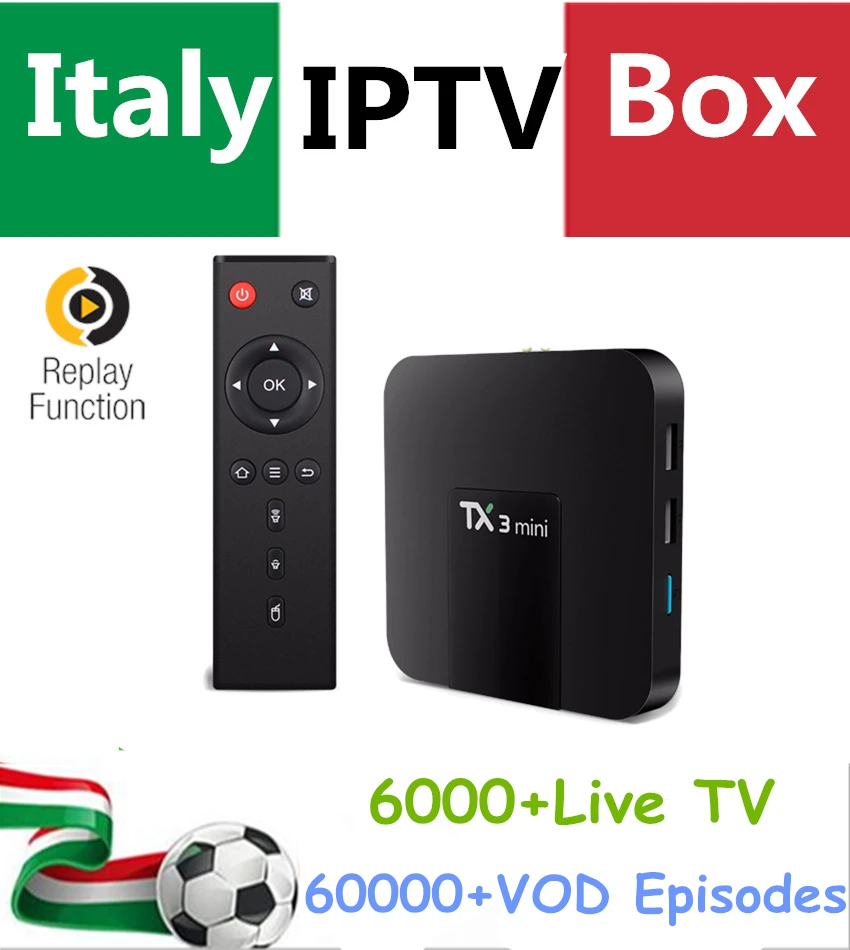 GOTiT Italy IPTV Box TX3Mini 2G16G ROM Android 7.1 4K UHD TV doos+Albania Germany French Turkey UK PayTV Hotclub Adult Channel
GOTiT Italy IPTV Box TX3Mini 2G16G ROM Android 7.1 4K UHD TV doos+Albania Germany French Turkey UK PayTV Hotclub Adult Channel