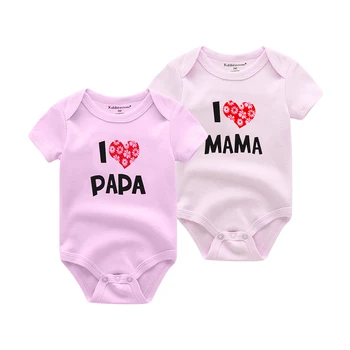 Baby Clothes Short Sleeve Newborn Girl Boy Clothing I Love Papa Mama Design Cotton Rompers Costume roupas de bebe baby clothes
Baby Clothes Short Sleeve Newborn Girl Boy Clothing I Love Papa Mama Design Cotton Rompers Costume roupas de bebe baby clothes