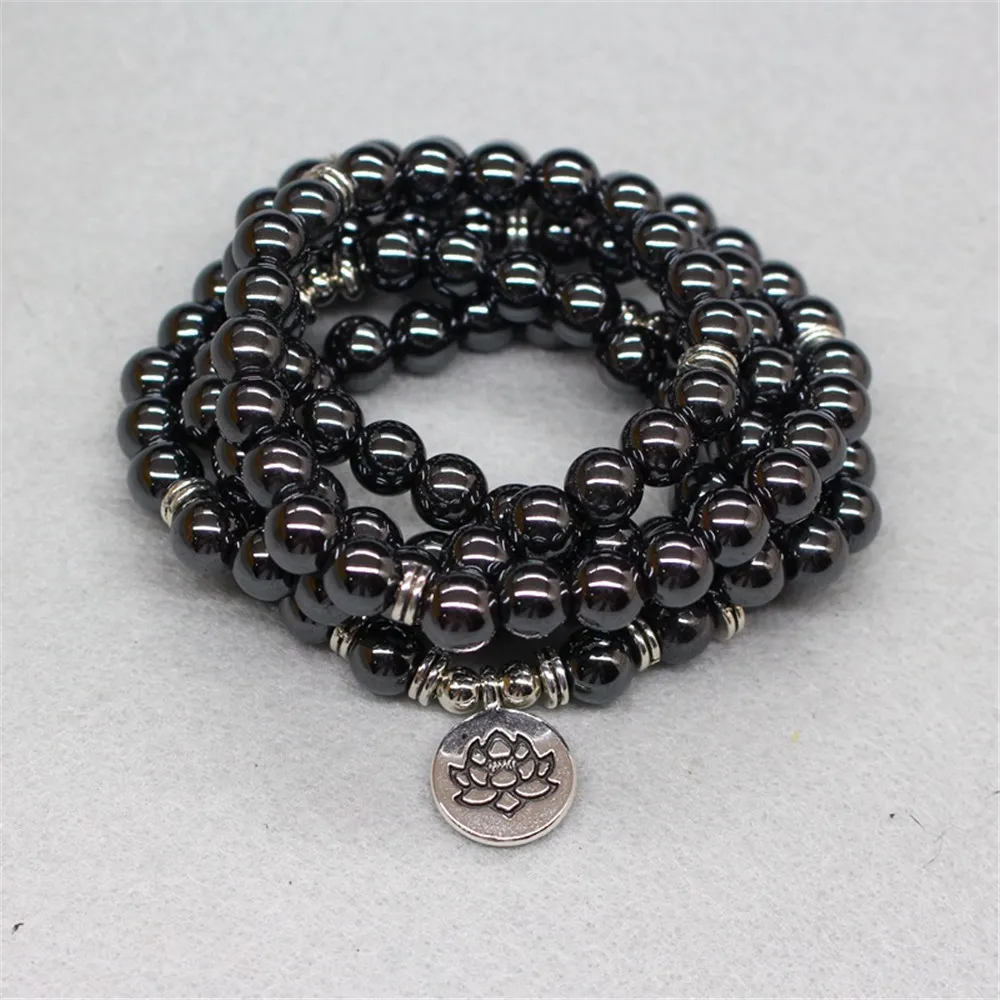 Energy 8mm Natural Black Hematite 108 Beads Mala Multi Circle Men's Wrap Bracelet Yoga Lotus Charm Meditation Necklace Dropship
Energy 8mm Natural Black Hematite 108 Beads Mala Multi Circle Men's Wrap Bracelet Yoga Lotus Charm Meditation Necklace Dropship