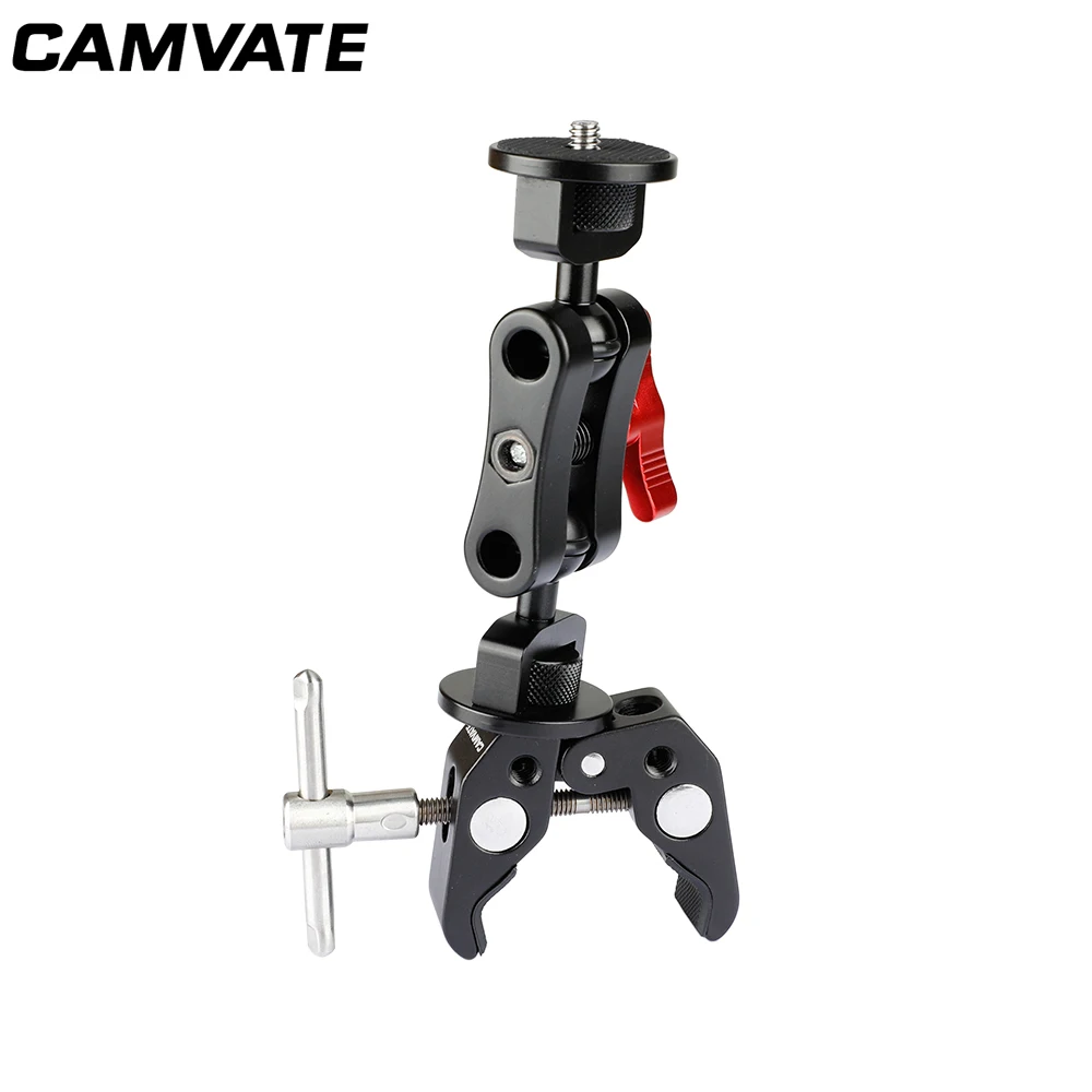 CAMVATE Super Clamp With Ball Head Extension Arm Double-ended 1/4"-20 Screw Adapter C2096
CAMVATE Super Clamp With Ball Head Extension Arm Double-ended 1/4"-20 Screw Adapter C2096