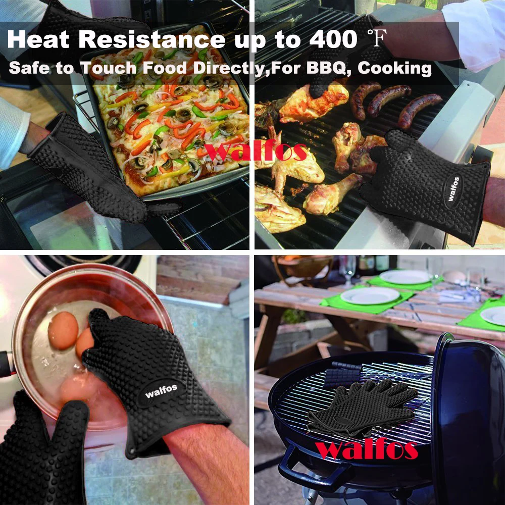Силиконовая прихватка Кухня перчатки термостойкие толстые Пособия по кулинарии