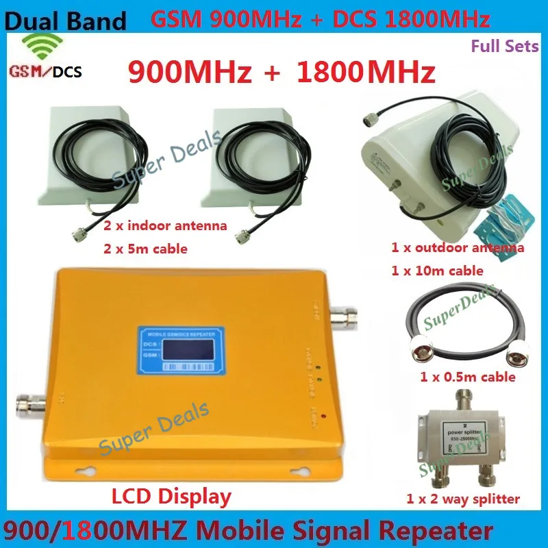 LCD Display GSM 900 4G LTE 1800 Dual Band Repeater 65dB GSM DCS Cellular amplifier Mobile Signal Booster dual band 900/1800mhz
LCD Display GSM 900 4G LTE 1800 Dual Band Repeater 65dB GSM DCS Cellular amplifier Mobile Signal Booster dual band 900/1800mhz