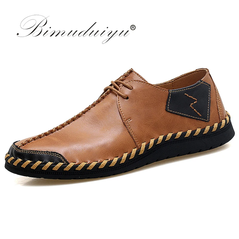 BIMUDUIYU Brand Fashion Breathable Shoes Leather Shoes Moccasins Flats Mens Casual Shoes zapatos de hombre casuales de cuero
BIMUDUIYU Brand Fashion Breathable Shoes Leather Shoes Moccasins Flats Mens Casual Shoes zapatos de hombre casuales de cuero