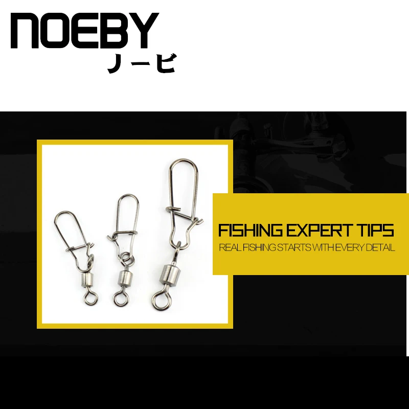 NOEBY 12PCS Fishing Bearing Rolling Swivel Heigh-carbon Steel With Snap Fishhook Lure Connector Fish Hook Fish Lure Tackle
NOEBY 12PCS Fishing Bearing Rolling Swivel Heigh-carbon Steel With Snap Fishhook Lure Connector Fish Hook Fish Lure Tackle