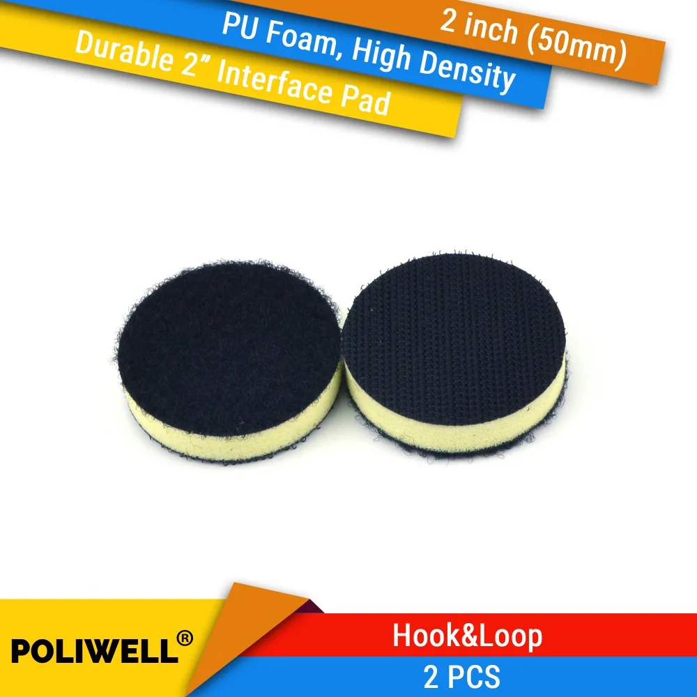 2PCS 2 Inch(50mm) High Density PU Foam Surface Protection Interface Pads for 2" Back-up Sanding Pad and Hook&Loop Sanding Discs
2PCS 2 Inch(50mm) High Density PU Foam Surface Protection Interface Pads for 2" Back-up Sanding Pad and Hook&Loop Sanding Discs