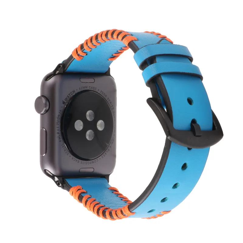 Ремешки для наручных часов Apple Watch ремешок Crazy Horse кожаный 1 2 3 4 38 42 мм iwatch Sport style