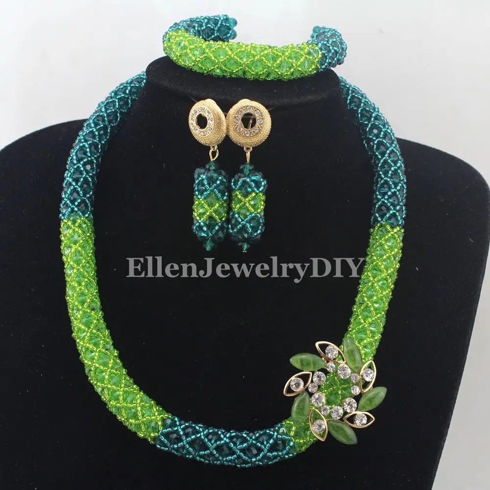 Apple Green/Peacock Green Nigerian wedding beads African beaded necklace jewelry sets india dubai bridal jewelry sets W12908
Apple Green/Peacock Green Nigerian wedding beads African beaded necklace jewelry sets india dubai bridal jewelry sets W12908