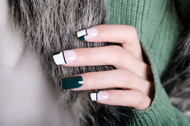 Simple 24pcs/set green gradient jump color design finished fake nails short size full nail tips Patch lady bride art tool#
Simple 24pcs/set green gradient jump color design finished fake nails short size full nail tips Patch lady bride art tool#