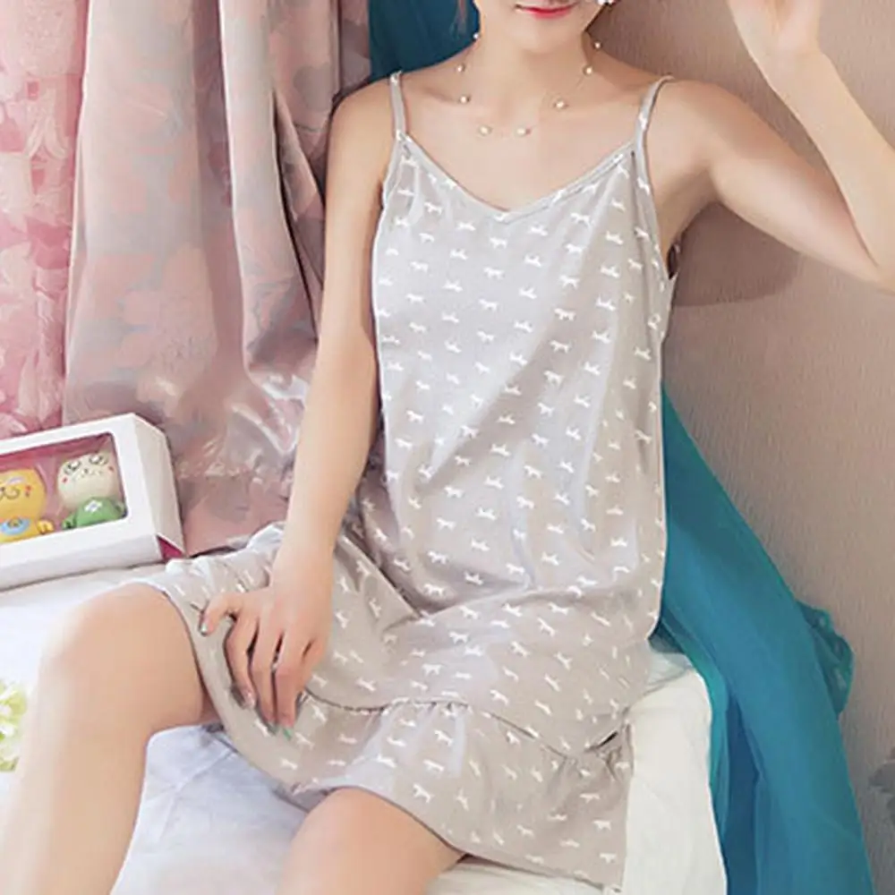Summer Nightgown Women Sleep Dress Cotton Printed Girls Sleepwear Loose Nightgown Clothes S-2XL Plus Size
Summer Nightgown Women Sleep Dress Cotton Printed Girls Sleepwear Loose Nightgown Clothes S-2XL Plus Size