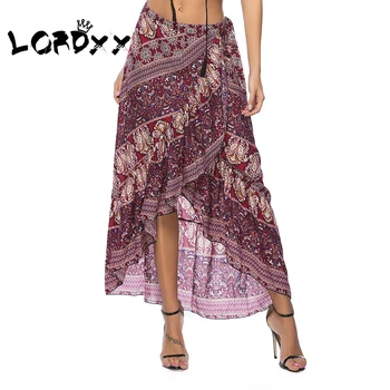 LORDXX Long Chiffon Skirt Women Bobo Maxi Skirts Rufflied Irregluar Bohemian Print Lace Up Vintage Sexy Beach Skirts 2018 Summer
LORDXX Long Chiffon Skirt Women Bobo Maxi Skirts Rufflied Irregluar Bohemian Print Lace Up Vintage Sexy Beach Skirts 2018 Summer