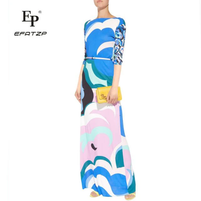 EFATZP New Autumn fashion lady high quality stretch knit slim 3/4 Sleeve extended beach dress
EFATZP New Autumn fashion lady high quality stretch knit slim 3/4 Sleeve extended beach dress