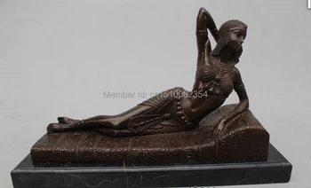 10"Western Art Sculpture Bronze Marble lie on one's side Belle Women Girl Statue
10"Western Art Sculpture Bronze Marble lie on one's side Belle Women Girl Statue