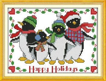 Joy Sunday The Christmas penguins pattern Cross Stitch kit 14CT 11CT count print canvas stitching Embroidery Handmade Needlework
Joy Sunday The Christmas penguins pattern Cross Stitch kit 14CT 11CT count print canvas stitching Embroidery Handmade Needlework