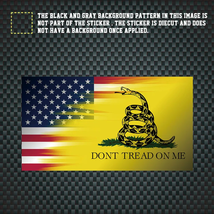Car Sticker US Flag Don't treat on me Fashion Motorcycle Auto decoration Decal Stickers 6.5*11.5cm
Car Sticker US Flag Don't treat on me Fashion Motorcycle Auto decoration Decal Stickers 6.5*11.5cm