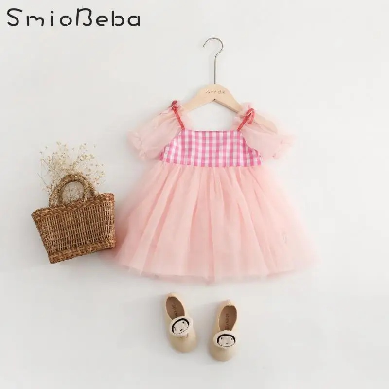 Baby Pink Girls Dresses For Party And Wedding Young Cute Puff Sleeve With Plaid Little Girls Newborn Princess Dress Kids Clothes
Baby Pink Girls Dresses For Party And Wedding Young Cute Puff Sleeve With Plaid Little Girls Newborn Princess Dress Kids Clothes