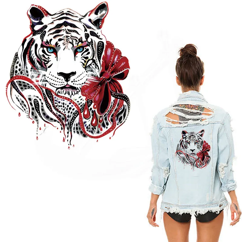 Europe Dark style Beautiful tiger patch 26*21.6cm patches for clothing woman Diy T-shirt A-level Thermal transfer sticker
Europe Dark style Beautiful tiger patch 26*21.6cm patches for clothing woman Diy T-shirt A-level Thermal transfer sticker