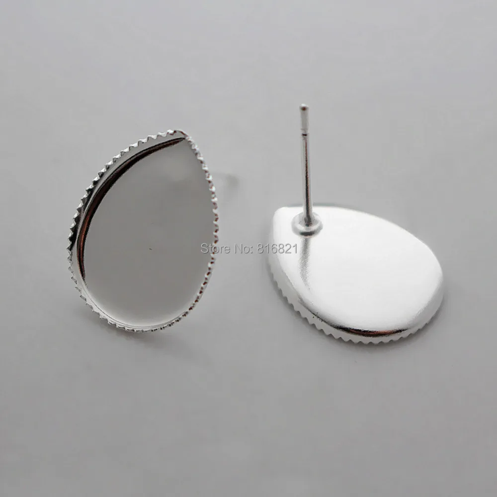 Blank Stud Earrings Bases Silver Plated teardrop Bezel Tray Cameo Cabochons Stud Post Earrings Settings DIY Crafts Findings
Blank Stud Earrings Bases Silver Plated teardrop Bezel Tray Cameo Cabochons Stud Post Earrings Settings DIY Crafts Findings