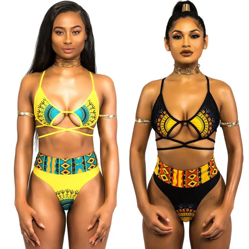 Africa Women High Waist Bikini Set Swimming Suit Swimwear Push-Up Padded Bra Bandage Swimsuit Beachwear Bather Suit Black Yellow
Africa Women High Waist Bikini Set Swimming Suit Swimwear Push-Up Padded Bra Bandage Swimsuit Beachwear Bather Suit Black Yellow
