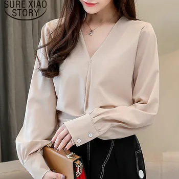 blusas mujer de moda 2019 womens tops and blouses V-Neck Solid chiffon blouse women long sleeve shirts shirts 1986 50
blusas mujer de moda 2019 womens tops and blouses V-Neck Solid chiffon blouse women long sleeve shirts shirts 1986 50