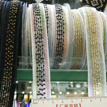 20yards Woven Beaded Ribbon 20MM Width Webbing/Bias Binding Ribbons For Diy Dress Craft Beads Webbing Sewing Lace
20yards Woven Beaded Ribbon 20MM Width Webbing/Bias Binding Ribbons For Diy Dress Craft Beads Webbing Sewing Lace