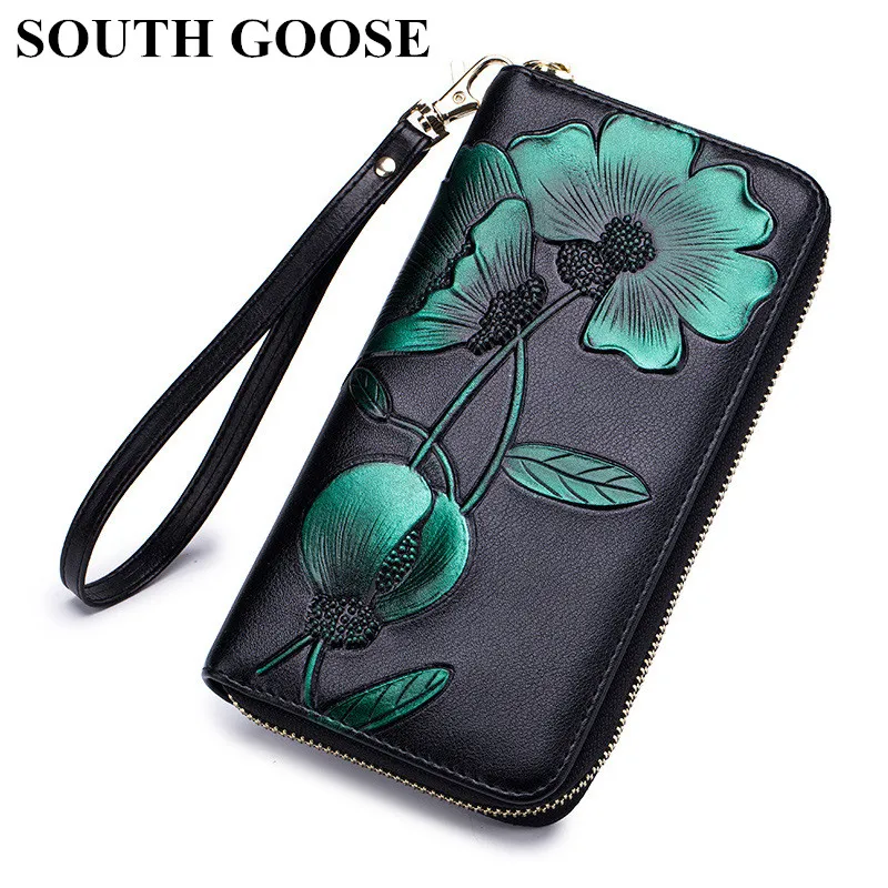 SOUTH GOOSE Brand New Large Capacity Women Wallet Ladies Leather Zipper Long Wallets Embossing Flower Women Purse Clutch Wallets
SOUTH GOOSE Brand New Large Capacity Women Wallet Ladies Leather Zipper Long Wallets Embossing Flower Women Purse Clutch Wallets