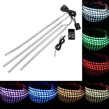 LEEPEE Car Bottom Atmosphere Lamp Auto LED Strip Neon Light 4x 8 Colors Music Active Sound Control Underbody Decorative Light
LEEPEE Car Bottom Atmosphere Lamp Auto LED Strip Neon Light 4x 8 Colors Music Active Sound Control Underbody Decorative Light