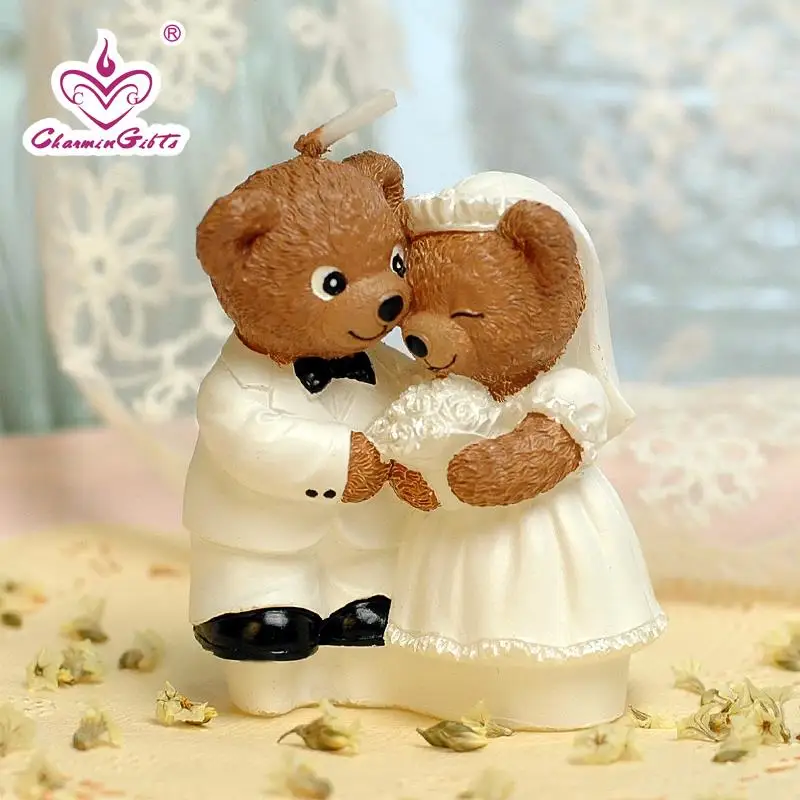 Teddy Bear Candle bride groom smookless candle wedding aniversary party favor guest gift cake topper decoration
Teddy Bear Candle bride groom smookless candle wedding aniversary party favor guest gift cake topper decoration