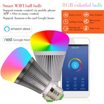 Led Bulb Dimmer Wifi Smart Light Bulbs Remote Control Wifi Light Switch Led Color Changing Light Bulb Works With Alexa E27/B22
Led Bulb Dimmer Wifi Smart Light Bulbs Remote Control Wifi Light Switch Led Color Changing Light Bulb Works With Alexa E27/B22