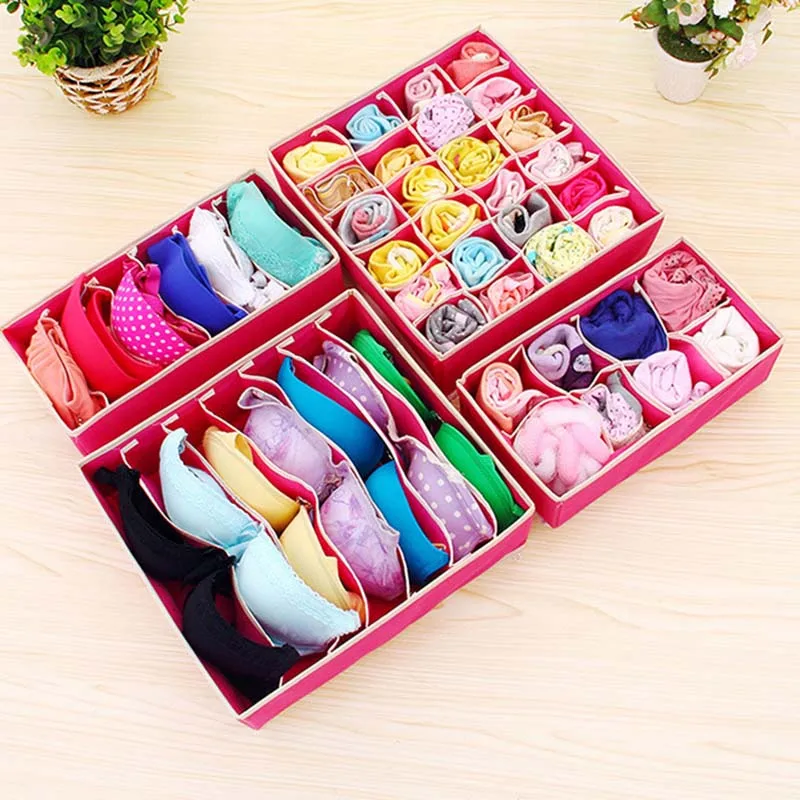4pcs Underwear Bra Organizer Storage Box Scarfs Sock Case Durable For Wardrobe Drawer Hot Sale
4pcs Underwear Bra Organizer Storage Box Scarfs Sock Case Durable For Wardrobe Drawer Hot Sale