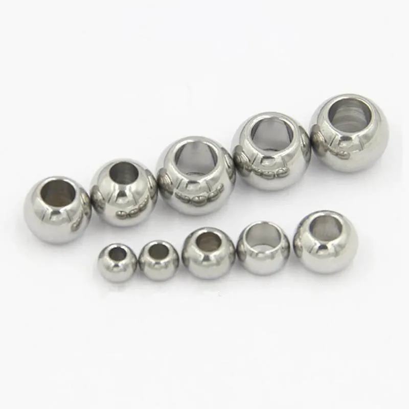 100pcs 316L Stainless Steel Spacer Beads European Ball Big Hole Fits for Charm Diy Bracelets Jewelry Making 3/4/5/6/8/10/12mm
100pcs 316L Stainless Steel Spacer Beads European Ball Big Hole Fits for Charm Diy Bracelets Jewelry Making 3/4/5/6/8/10/12mm