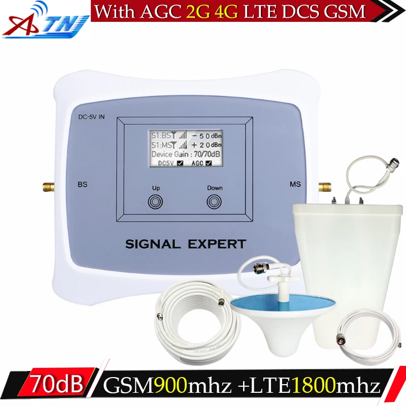 ATNJ GSM 900 LTE 4G 1800MHz (FDD Band 3) Dual Band Signal Repeater 900 DCS 1800mhz 70dB Gain Cellular Cell Phone Signal Booster
ATNJ GSM 900 LTE 4G 1800MHz (FDD Band 3) Dual Band Signal Repeater 900 DCS 1800mhz 70dB Gain Cellular Cell Phone Signal Booster