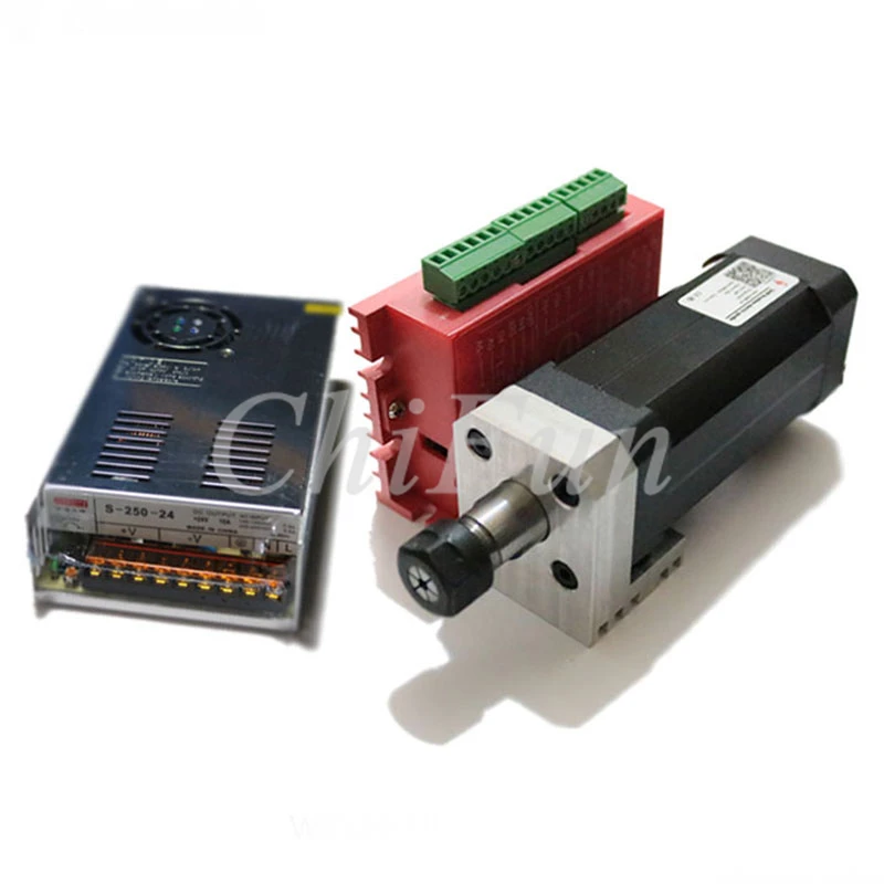 100W 44.9 (N.cm) brushless motorized spindle driver kit spindle motor + driver + switching PowerSupply
100W 44.9 (N.cm) brushless motorized spindle driver kit spindle motor + driver + switching PowerSupply