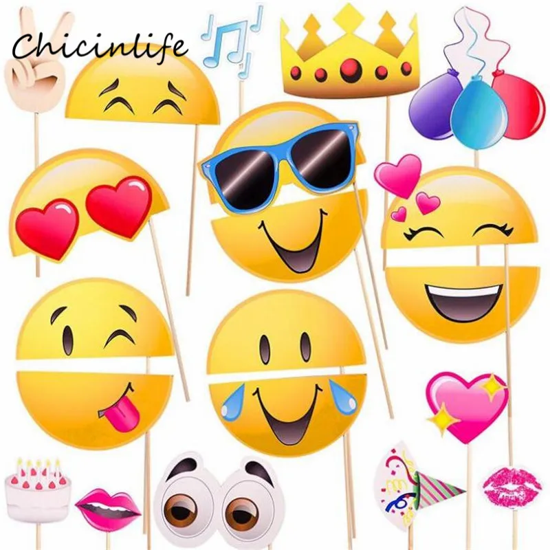 Chicinlife 20pcs Emoji Photo Booth Props Wedding Birthday Party Decoration Funny Photo Props
Chicinlife 20pcs Emoji Photo Booth Props Wedding Birthday Party Decoration Funny Photo Props