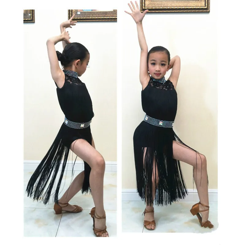 Shiny Rhinestone Latin Dress For Girls Black Tassel Ballroom Dancing Skirt Latin Dance Dress For Girl Competition Costumes
Shiny Rhinestone Latin Dress For Girls Black Tassel Ballroom Dancing Skirt Latin Dance Dress For Girl Competition Costumes