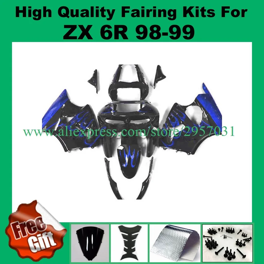 100% Brand New Fairing kit for KAWASAKI Ninja 636 ZX-6R ZX 6R 1998 1999 ZX6R 98 99 fairings blue flames black
100% Brand New Fairing kit for KAWASAKI Ninja 636 ZX-6R ZX 6R 1998 1999 ZX6R 98 99 fairings blue flames black