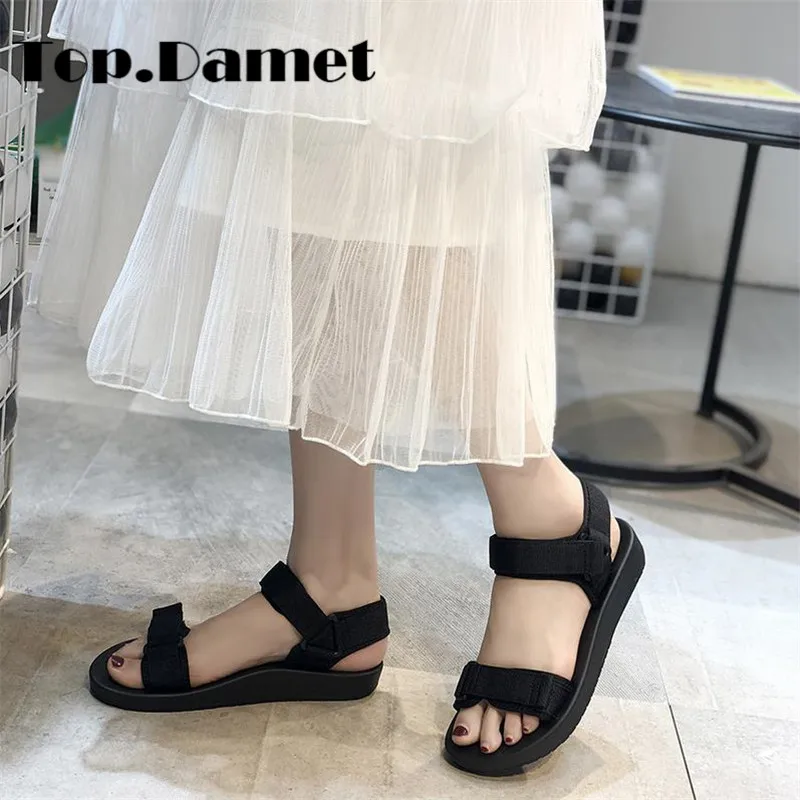 Top.Damet Women Sandals Fashion Comfortable Hook Loop Flat Shoes Summer Casual Solid Color Platform Gladiator Sandals for Girls
Top.Damet Women Sandals Fashion Comfortable Hook Loop Flat Shoes Summer Casual Solid Color Platform Gladiator Sandals for Girls