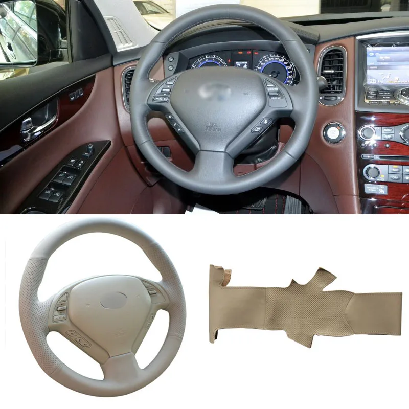 DIY Sewing-on PU Leather Steering Wheel Cover Exact Fit For Infiniti G25 G35 G37 QX50 EX25 EX35 EX37 2008-2013
DIY Sewing-on PU Leather Steering Wheel Cover Exact Fit For Infiniti G25 G35 G37 QX50 EX25 EX35 EX37 2008-2013