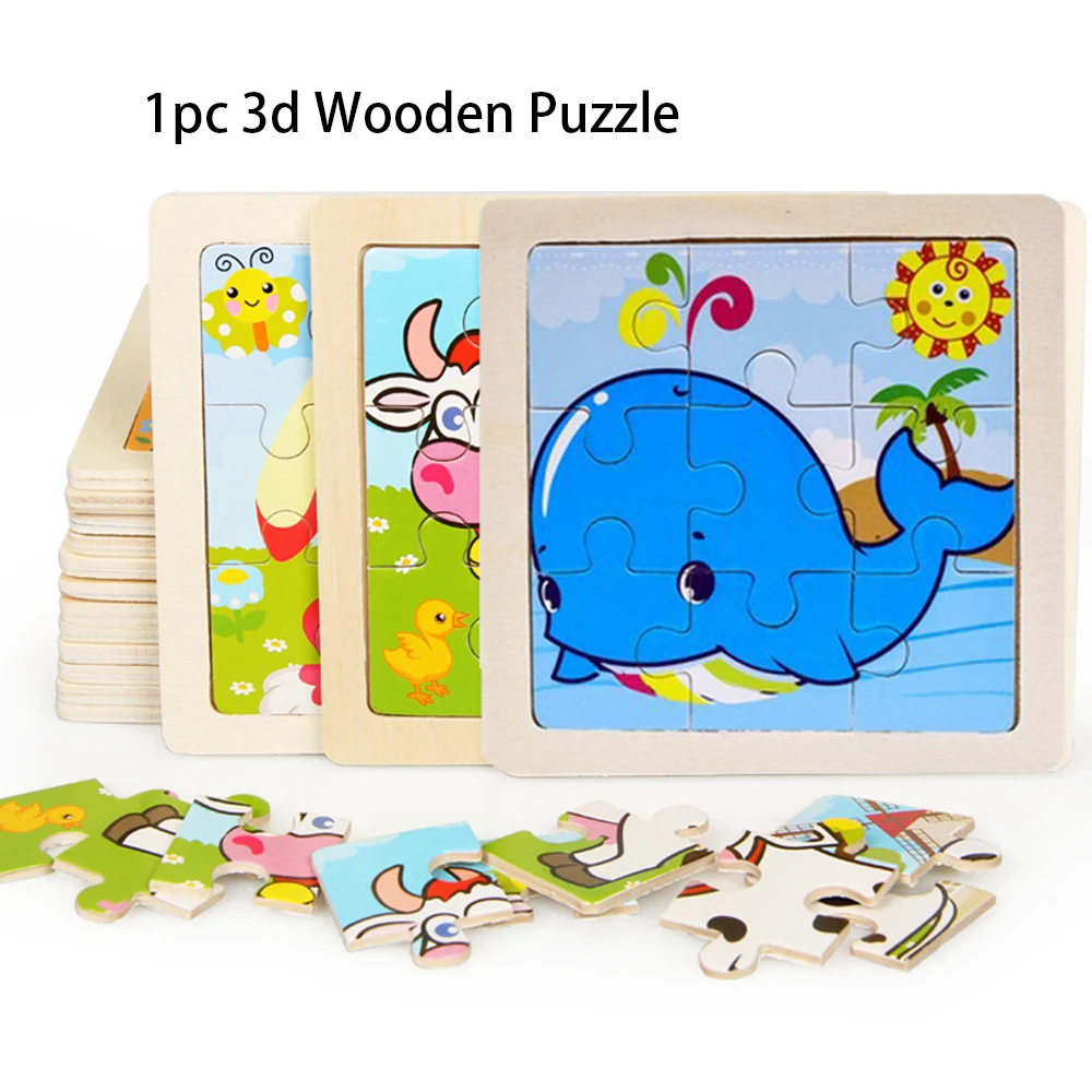 11*11cm Wooden 3D Puzzle Jigsaw for Children Baby Cartoon Animal/Traffic Puzzles Intelligence Educational Toy For Children
11*11cm Wooden 3D Puzzle Jigsaw for Children Baby Cartoon Animal/Traffic Puzzles Intelligence Educational Toy For Children