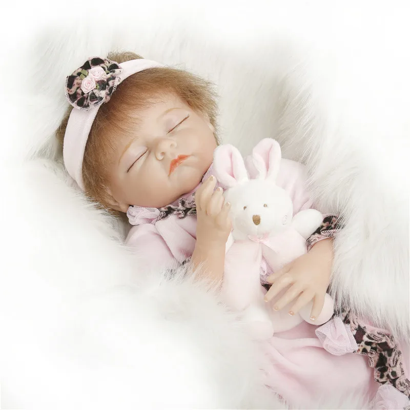 SanyDoll baby reborn Silicone dolls, lifelike doll reborn 22 inch 55cm Wearing a bracelet with a cute Pink leotard doll eyes
SanyDoll baby reborn Silicone dolls, lifelike doll reborn 22 inch 55cm Wearing a bracelet with a cute Pink leotard doll eyes