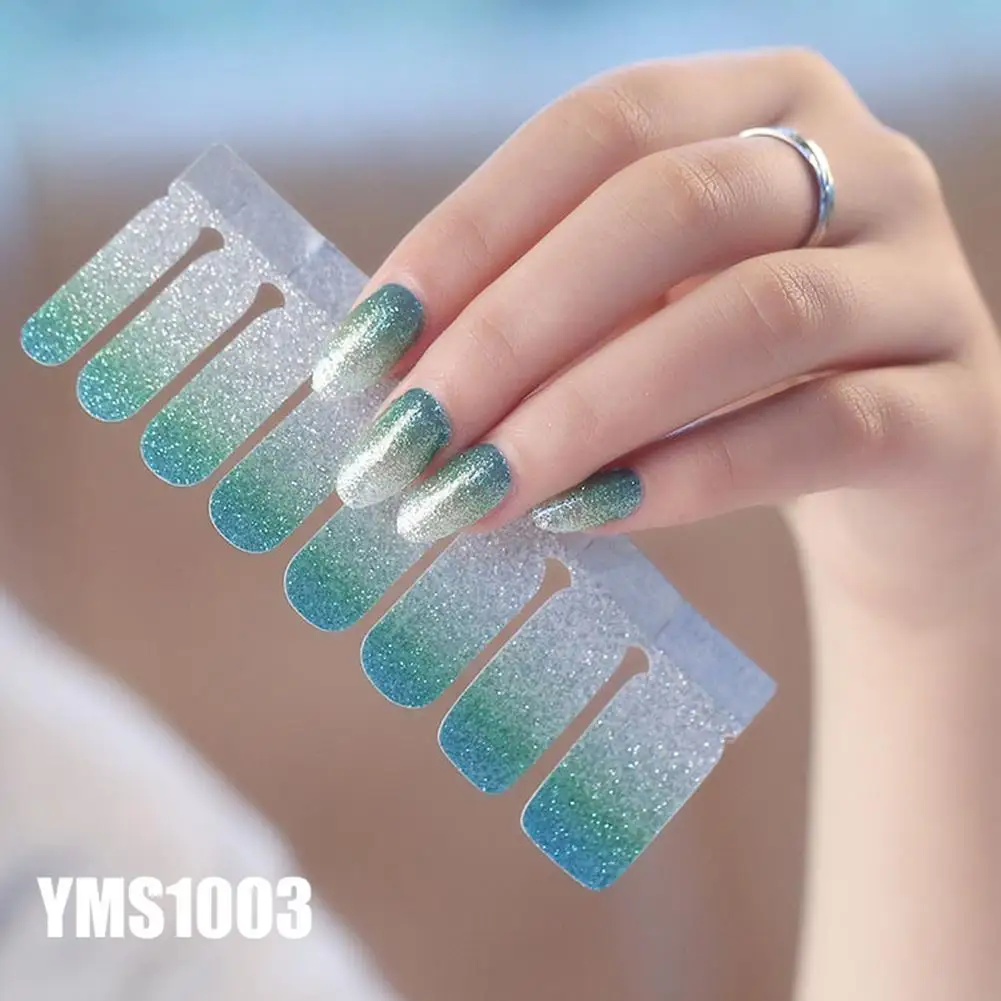 16Pcs Glitter Color Block Nail Stickers DIY Nail Wraps Full Cover Nails Sticker Art Decorations Manicure Adhesive Polish Nails
16Pcs Glitter Color Block Nail Stickers DIY Nail Wraps Full Cover Nails Sticker Art Decorations Manicure Adhesive Polish Nails